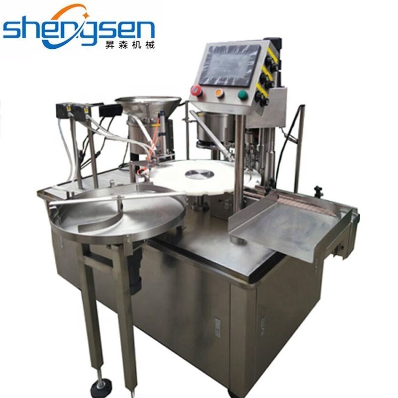 Shengsen Cartridge Vial Filling Seal Labeling Machine Small 5ml Vials Bottle Filling and Capping Machine