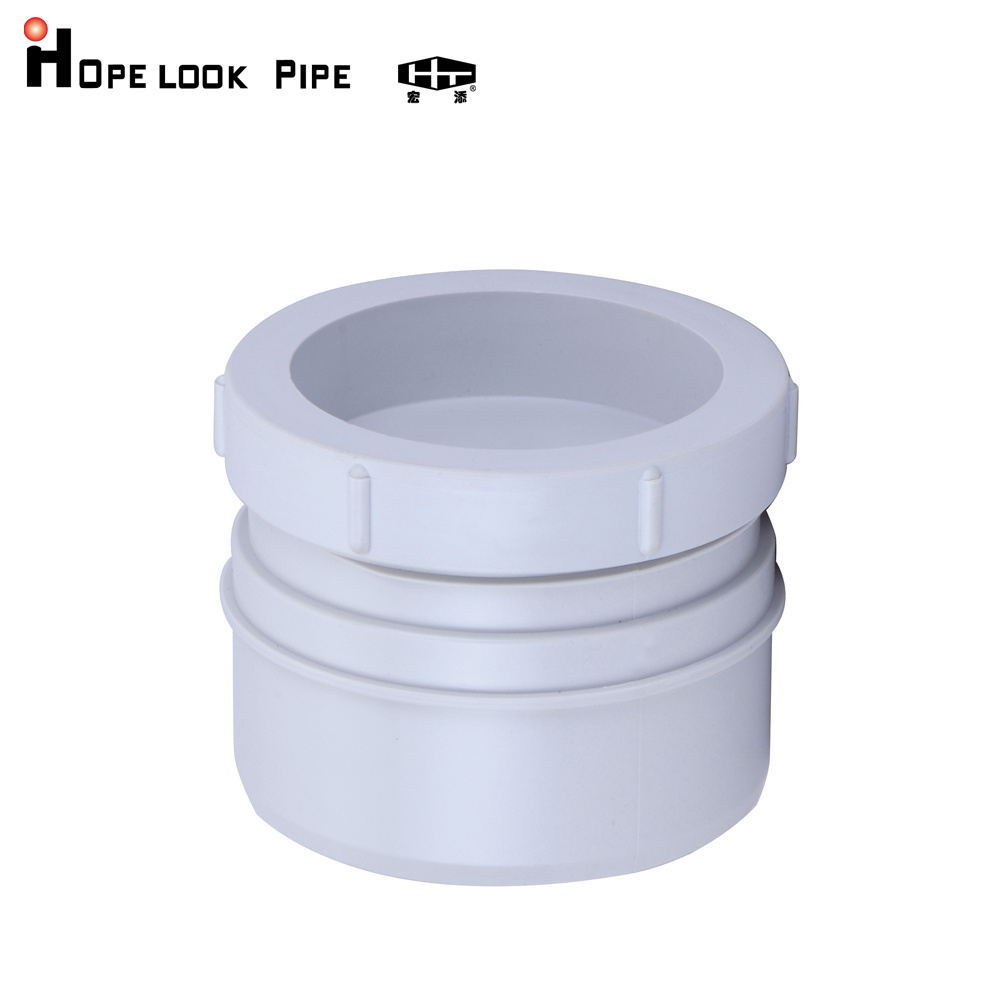 PP no noise pipe fittings grey color pipe cap plug pipe