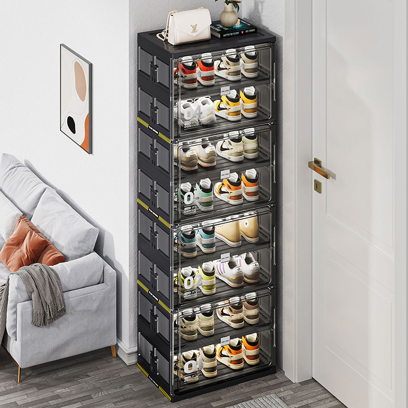 Jeko&Jeko Amazon Hot Set Stackableoe Shoe Storage Crates Plastic Clear Sneaker Box For Shoes Display Shoe Storage