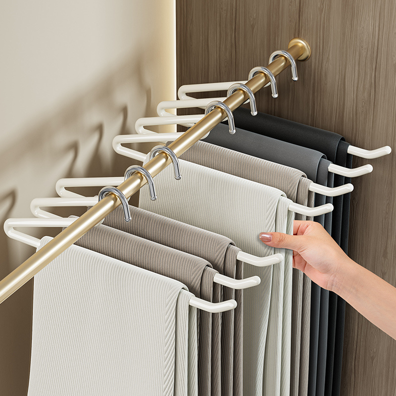 Jeko&Jeko Anti-Slip Sturdy Matel Frame Closet Organizer For Hanging Trousers Scarves