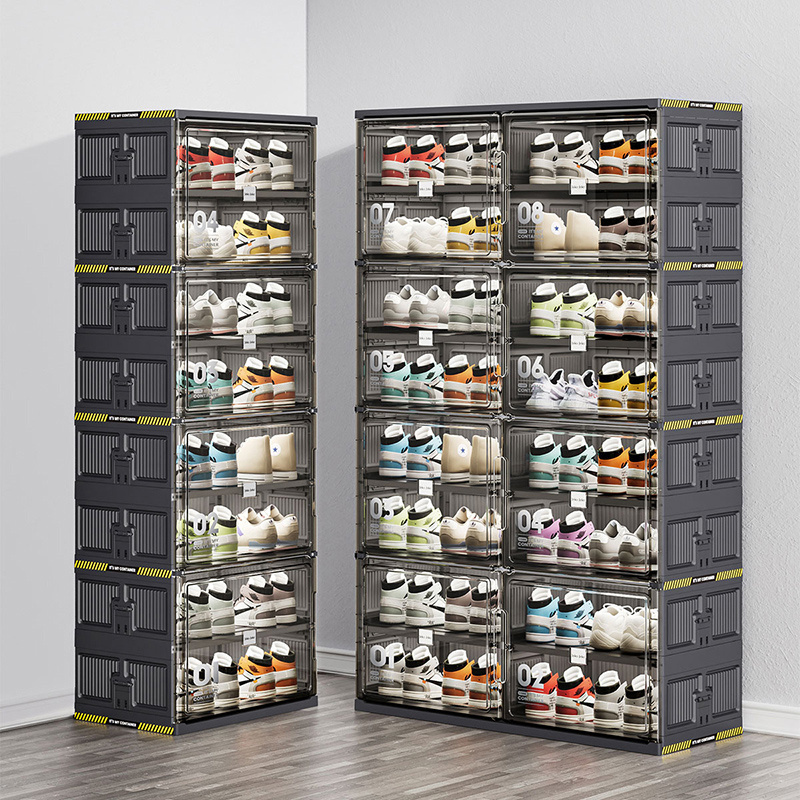 Jeko&Jeko Clear Transparent Plastic Stackable Storage Organizer For Shoes