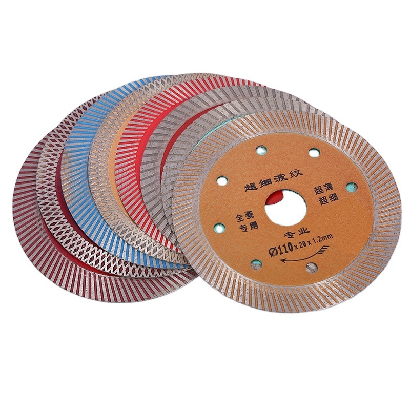 110mm Hot pressed Super Thin Continuous Rim Turbo Diamond Circular Saw Blade Cutting disc for Tile Porcelain Granite Ceramics