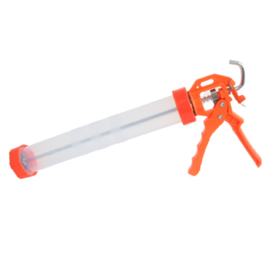 Heavy Duty Hand Tool Drip Free Revolving Barrel Manual Caulking Gun Clear Plastic Sausage Silicone Gun