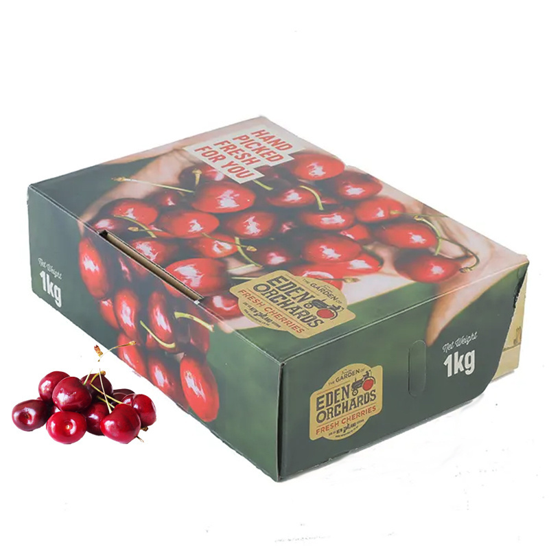 Wholesale Custom Vegetable Fruit Tomato Packing Boxes Corrugated Tomato Box for Cherry Packaging Box Carton