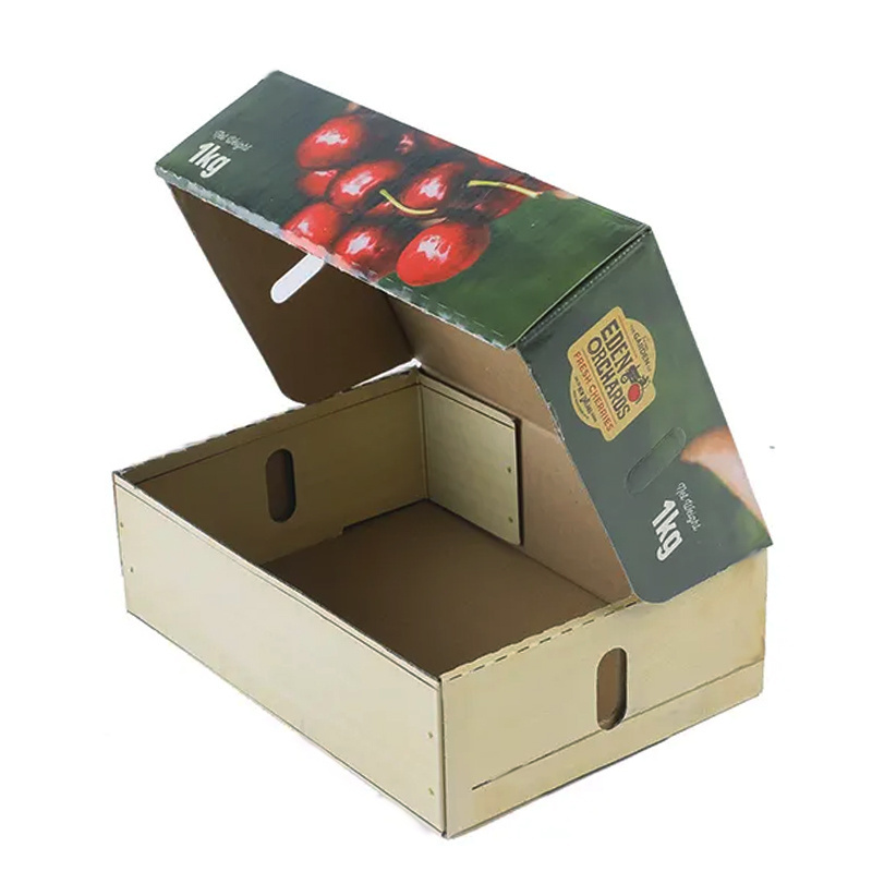 Wholesale Custom Vegetable Fruit Tomato Packing Boxes Corrugated Tomato Box for Cherry Packaging Box Carton