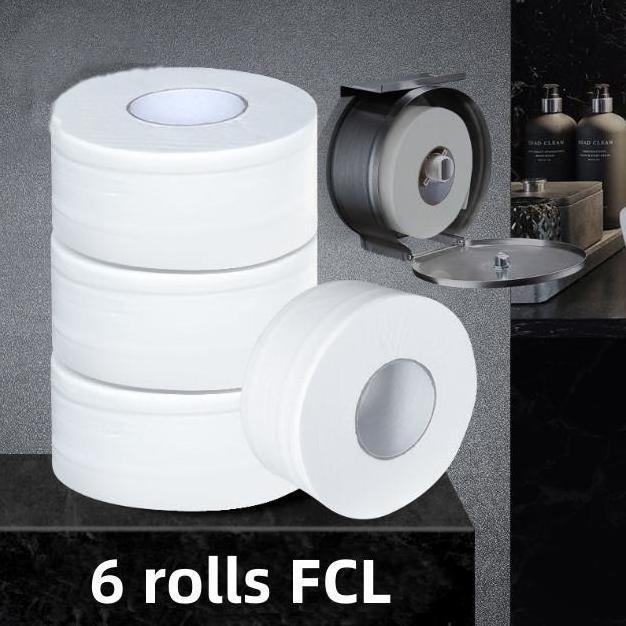 Large tray paper box 6 rolls *450g toilet paper wholesale commercial roll paper 3 ply tissue factory direct sales