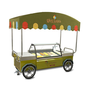 Shineho Carrinho de gelados vending electric mobile truck slush push ice cream cart