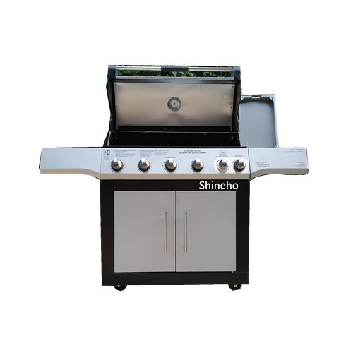 Outdoor kitchen 5 burners table gas plancha ceramic kamado bbq grill