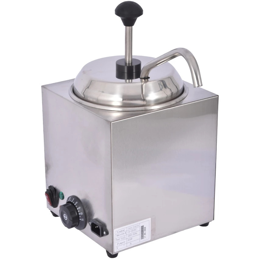 Electric Cheese Dispenser Round Stainless Steel Fudge Chocolate Sauce Butter Dispenser With Pump High Quality 220V/110V