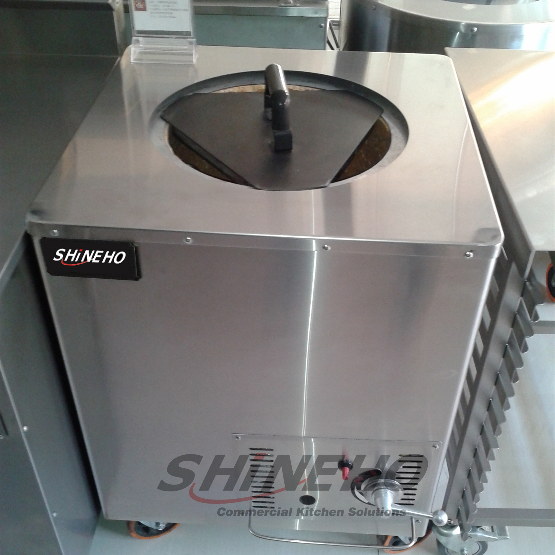 Shineho N005 Gas Naan Tandoor Machine Commercial High Quality With Wheels