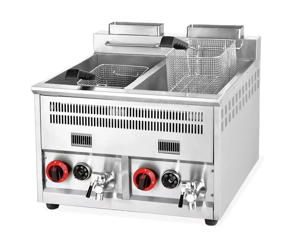 industrial single basket gas deep fryer for chicken chips fish frying Machine