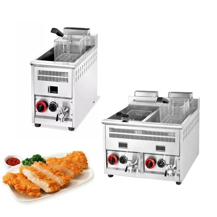 industrial single basket gas deep fryer for chicken chips fish frying Machine