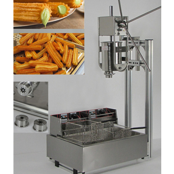 spanish manual churro maker churro machine and fryer Spain Donut Machine with 5 pieces nozzles