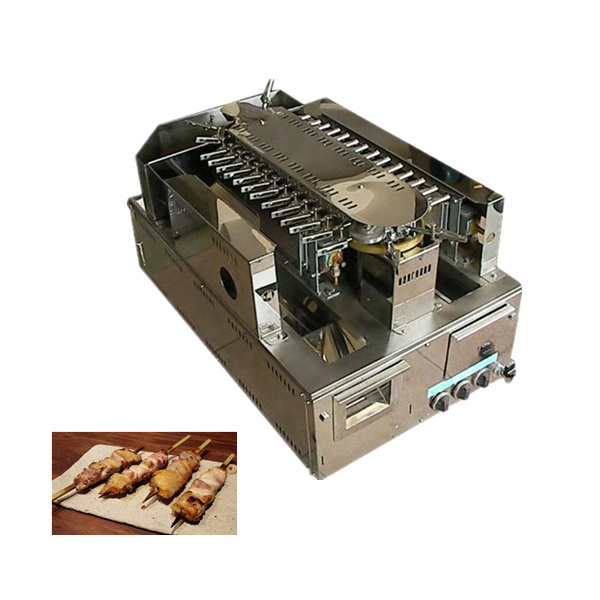 Auto Commercial Rotating Japanese-Style Gas Kebab BBQ Yakitori Grill