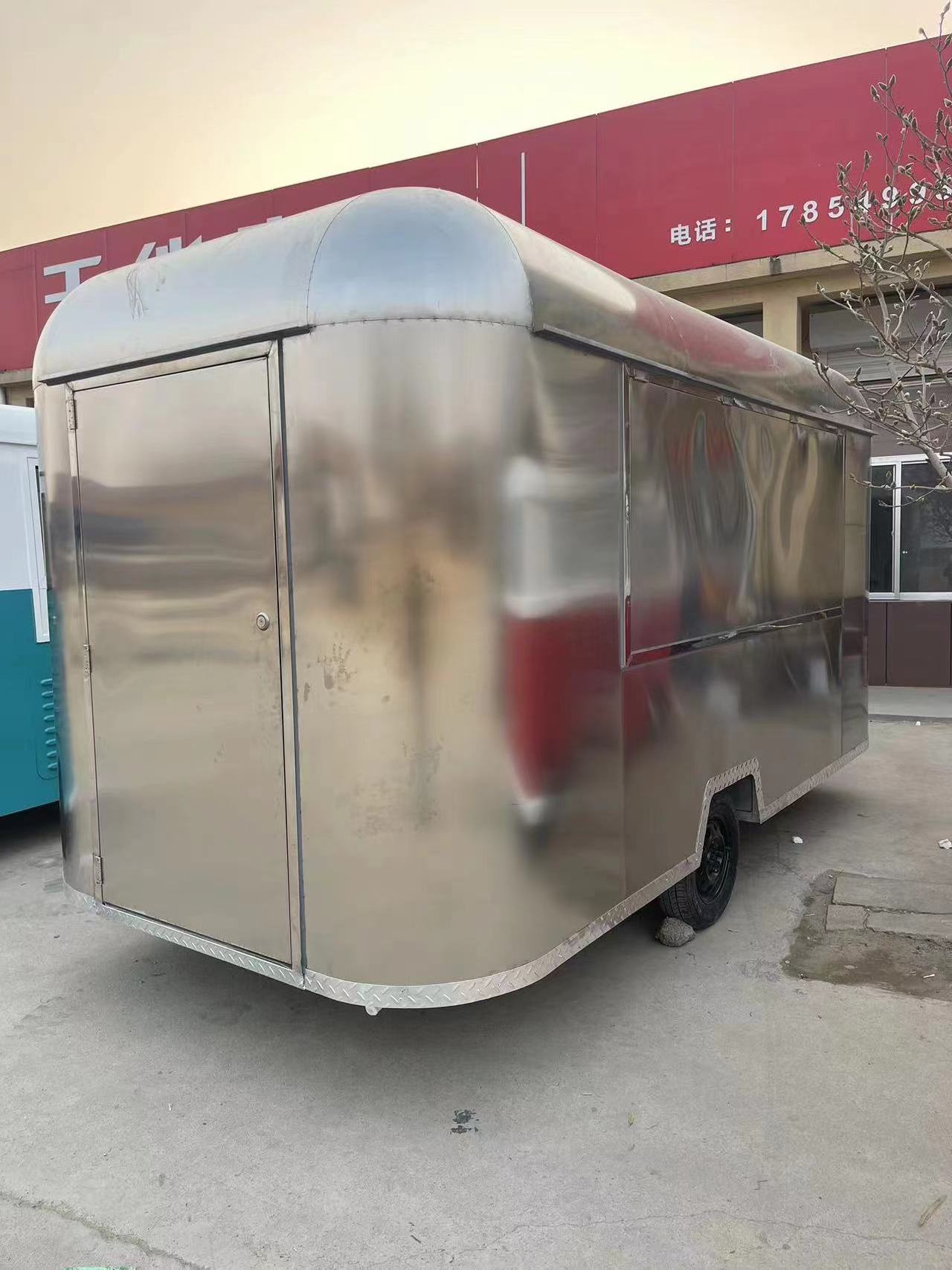 shineho hot sale Popular in europe mobile stainless steel food truck trailer for sale united states