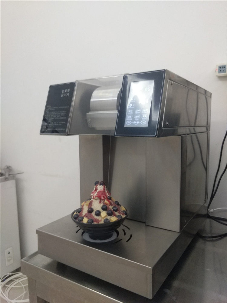 Full Automatic Touch Screen Milk Snow Ice Machine Commercial Snowflake Ice Maker Korean Kakigori Bingsu Machine for Sale