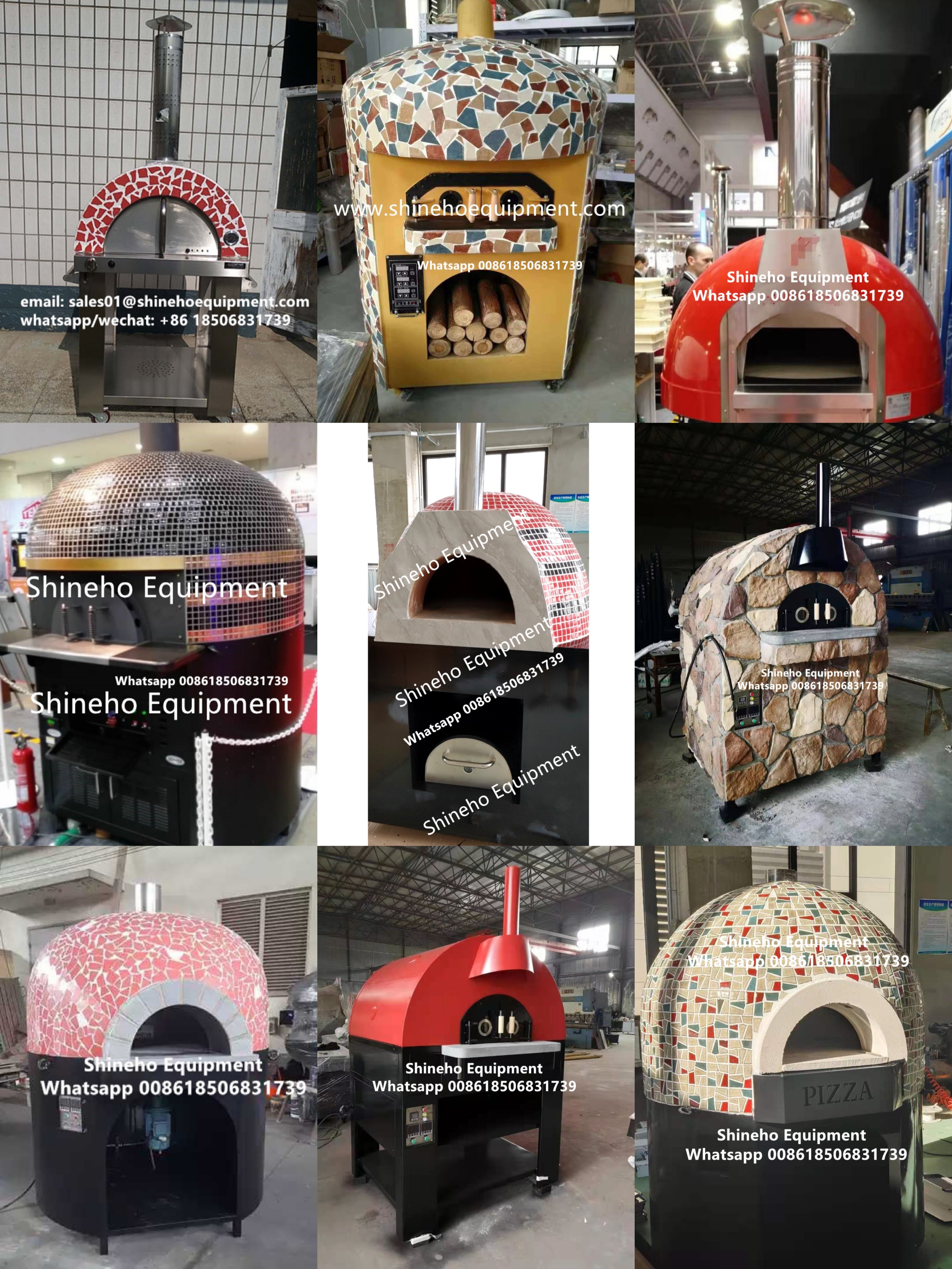 Used commercial conveyor wood fired rotating pizza oven for sale