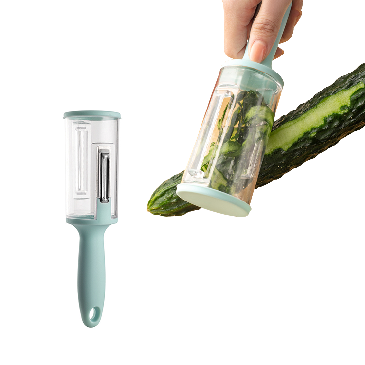 Creative Kitchen Accessories Multi-function Vegetable Fruit Paring Knife Peeler With Rubbish Box