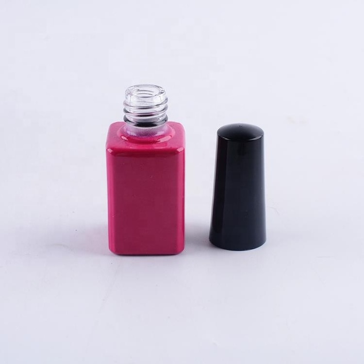 Wholesale Empty Glass Nail Polish Bottle Portable 7ml Cute Refillable Rectangle Custom Gel Nail Polish Bottle