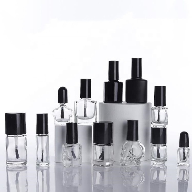 OEM 2ml 3ml 4ml 5ml 7ml 8ml 10ml Small Sizes Glass Nail Polish Bottles Cosmetic Empty Nail Polish Glass Bottle With Brush