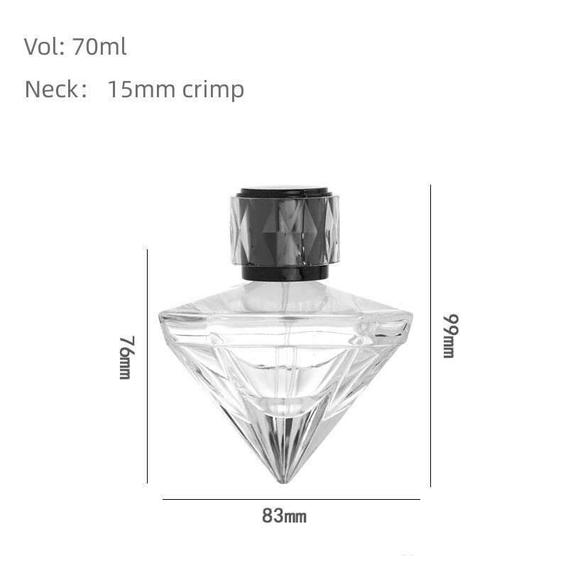 Luxury 50ml 70ml Unique Perfume Spray Bottle Design Perfume Bottles Cosmetic Perfume 50ml Diamond Bottle