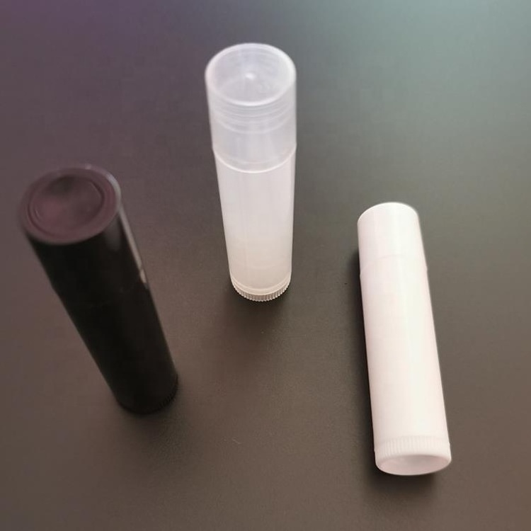 Empty Tubes Nude 5g White Clear Black Cute Empty Cosmetic Plastic Chapstick Lip Balm Tubes Nude