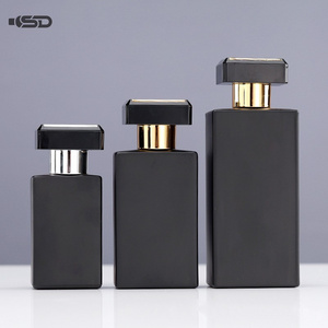 30ml 50ml 100ml Black Bottle Glass ODM Perfume Bottle Manufacturing Glass Men Cologne Custom Bottle With Box