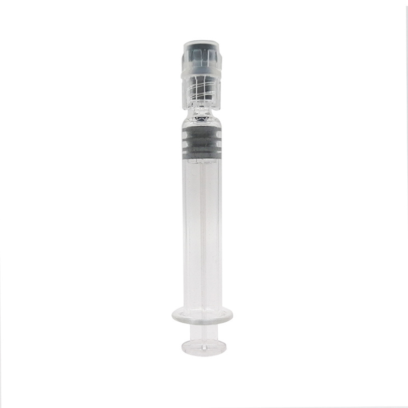 Empty Personalized Bottle Beauty Glass Prefilled Syringe Bottle Cosmetic Round Dosing Syringe 1 Ml Glass Bottles