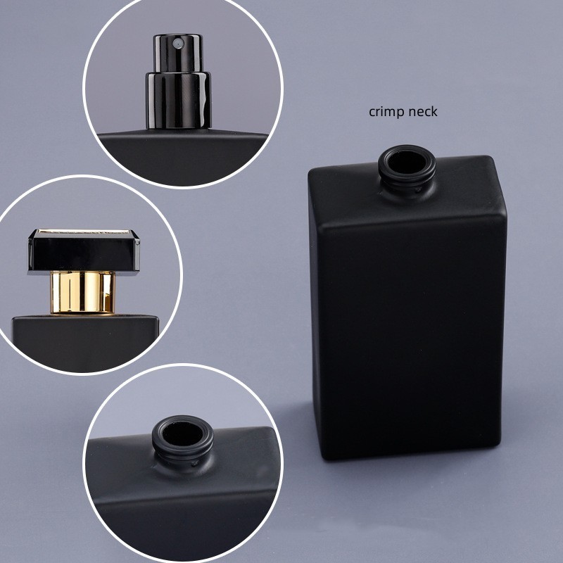 30ml 50ml 100ml Black Bottle Glass ODM Perfume Bottle Manufacturing Glass Men Cologne Custom Bottle With Box