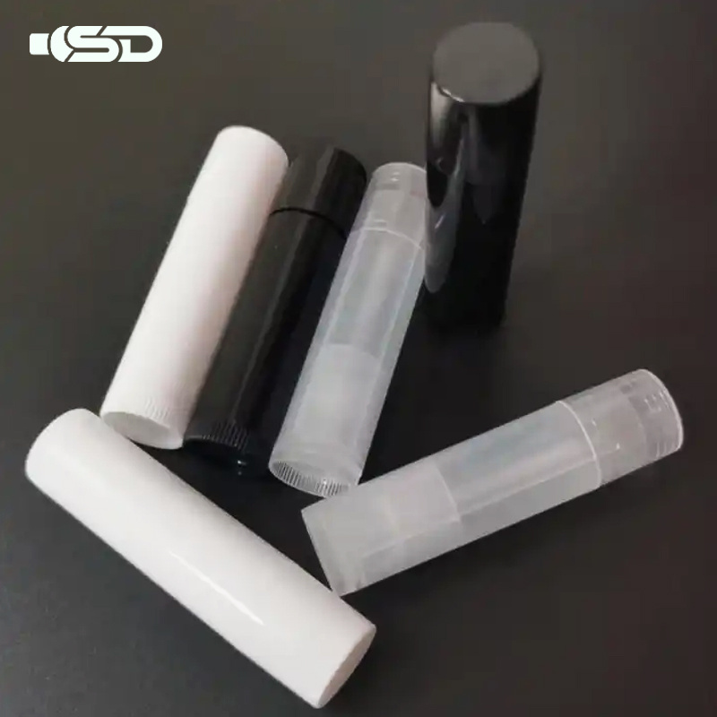 Empty Tubes Nude 5g White Clear Black Cute Empty Cosmetic Plastic Chapstick Lip Balm Tubes Nude