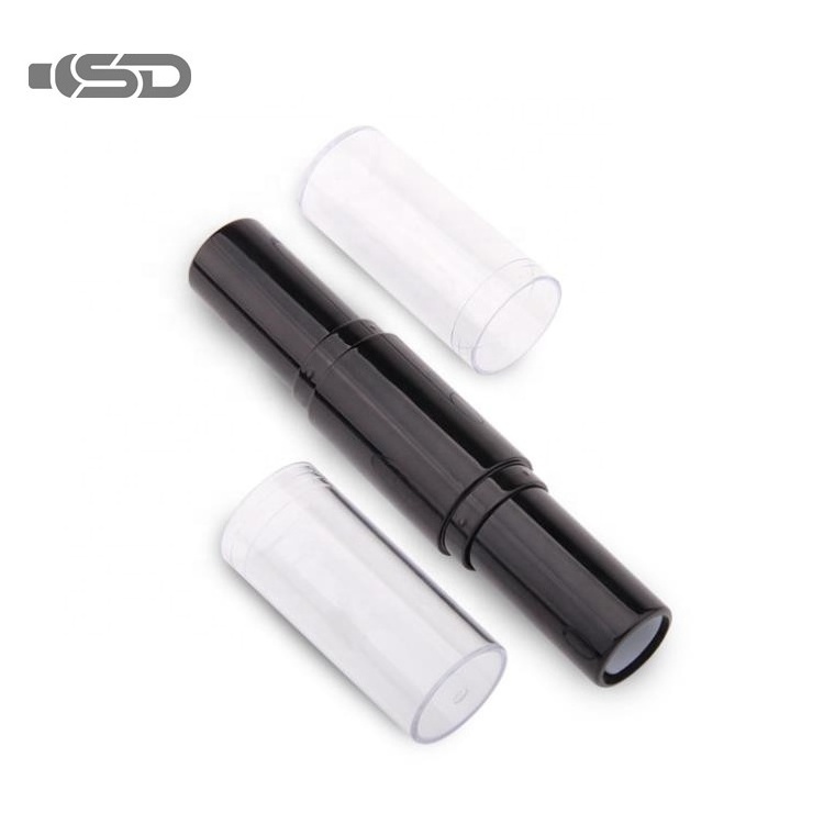 New Arriving Round Makeup Packaging Two Heads Bulk Lipstick Tubes Empty Lipstick Lip Balm Tube