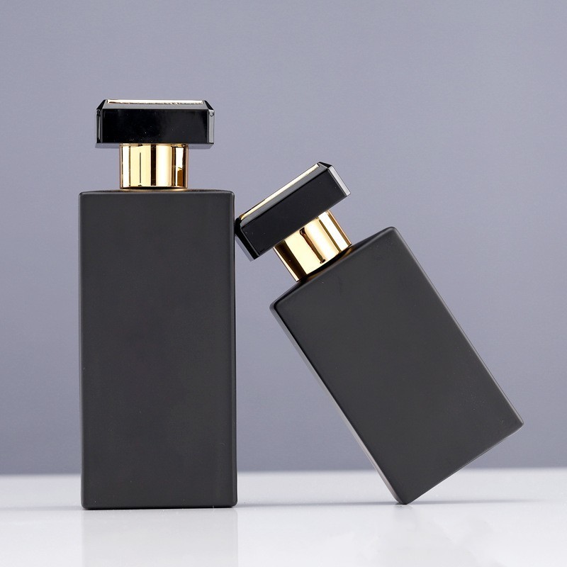 30ml 50ml 100ml Black Bottle Glass ODM Perfume Bottle Manufacturing Glass Men Cologne Custom Bottle With Box