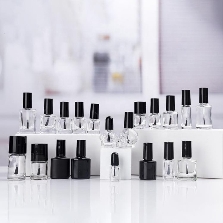 OEM 2ml 3ml 4ml 5ml 7ml 8ml 10ml Small Sizes Glass Nail Polish Bottles Cosmetic Empty Nail Polish Glass Bottle With Brush