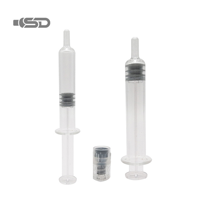 Empty Personalized Bottle Beauty Glass Prefilled Syringe Bottle Cosmetic Round Dosing Syringe 1 Ml Glass Bottles