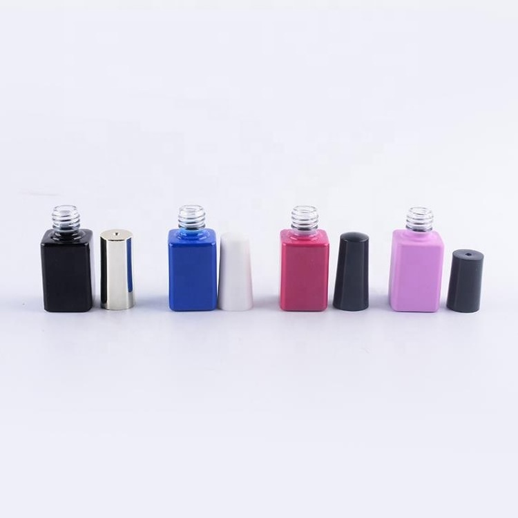 Wholesale Empty Glass Nail Polish Bottle Portable 7ml Cute Refillable Rectangle Custom Gel Nail Polish Bottle