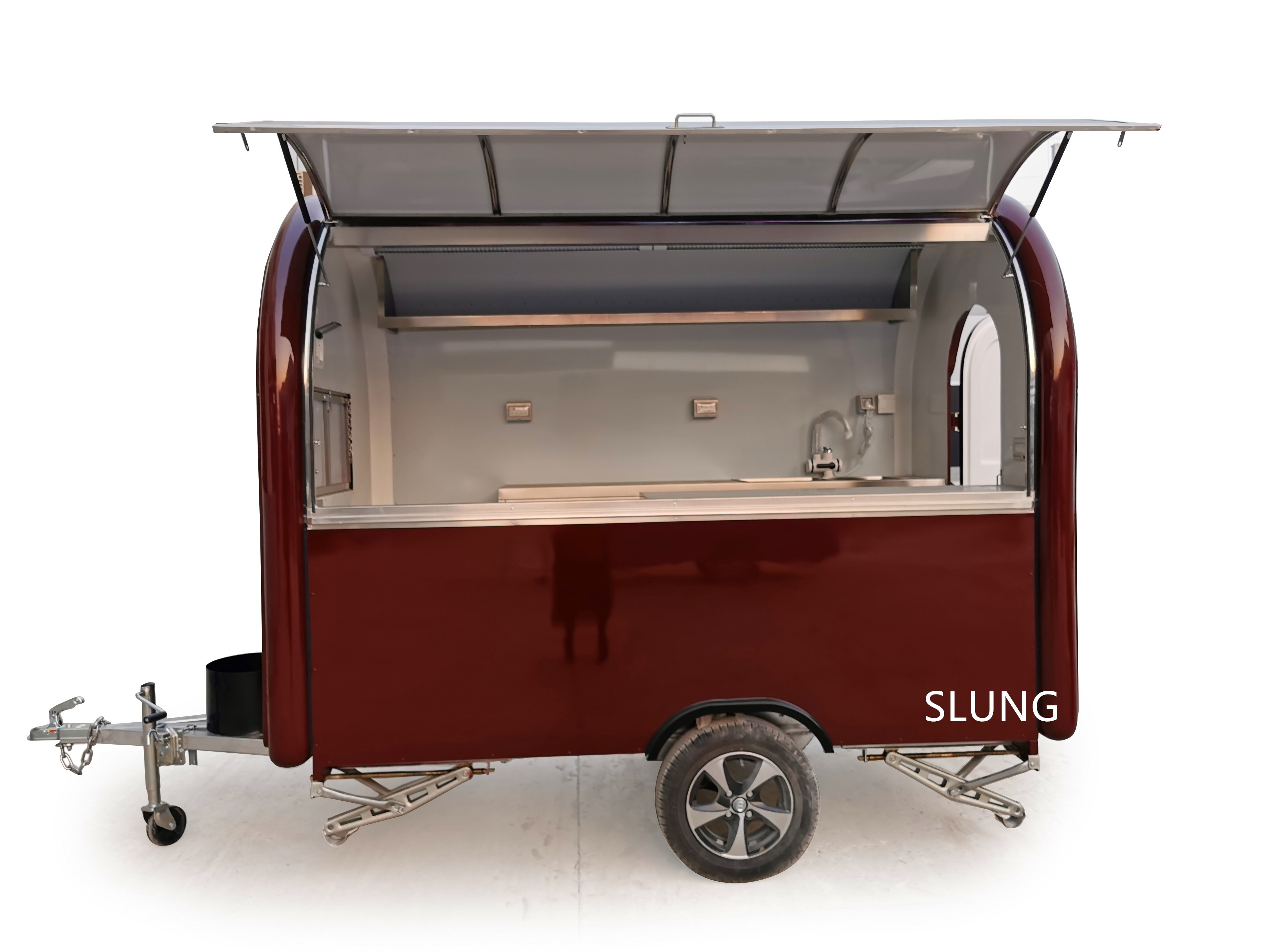 Europe most fashionable food trailer fast food truck with COC/CE shanghai silang FOOD CART