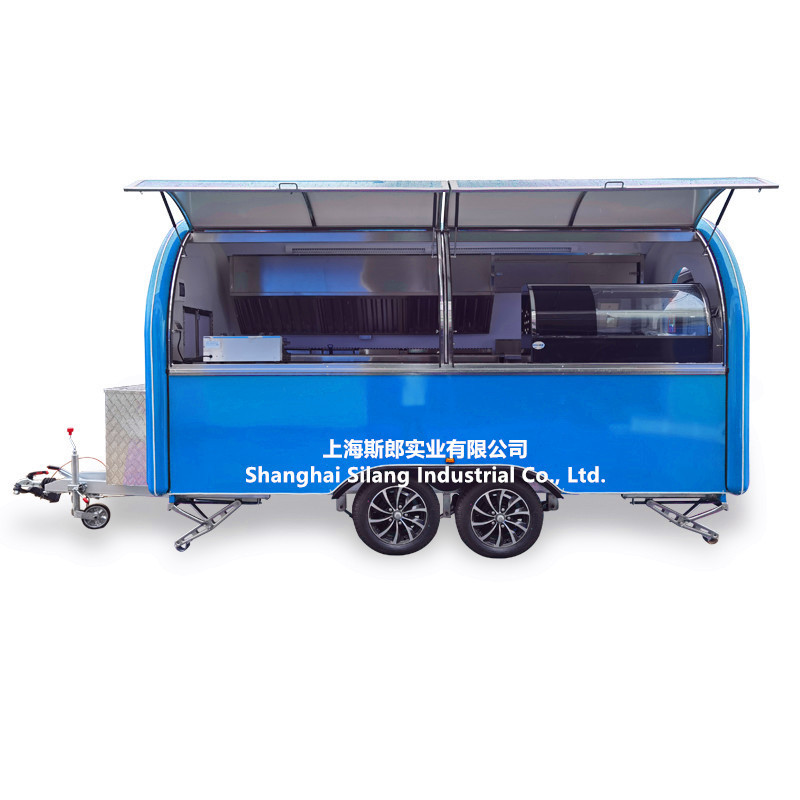 factory mobile fast foot outdoor concession BBQ food trailer/ camper food truck mini bar kiosk pizza kitchen food cart with CE