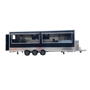 Chinese manufacturers sell black  food trailer, BBQ/  hot dogs/ fast food trucks, mobile food  cart 780*210cm