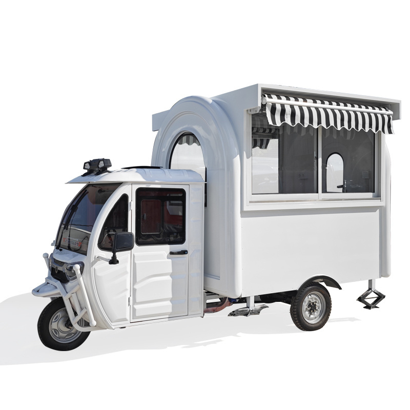 Awning white color two window Electric vehicle mobile restaurant Customized SL-9 mobile food truck