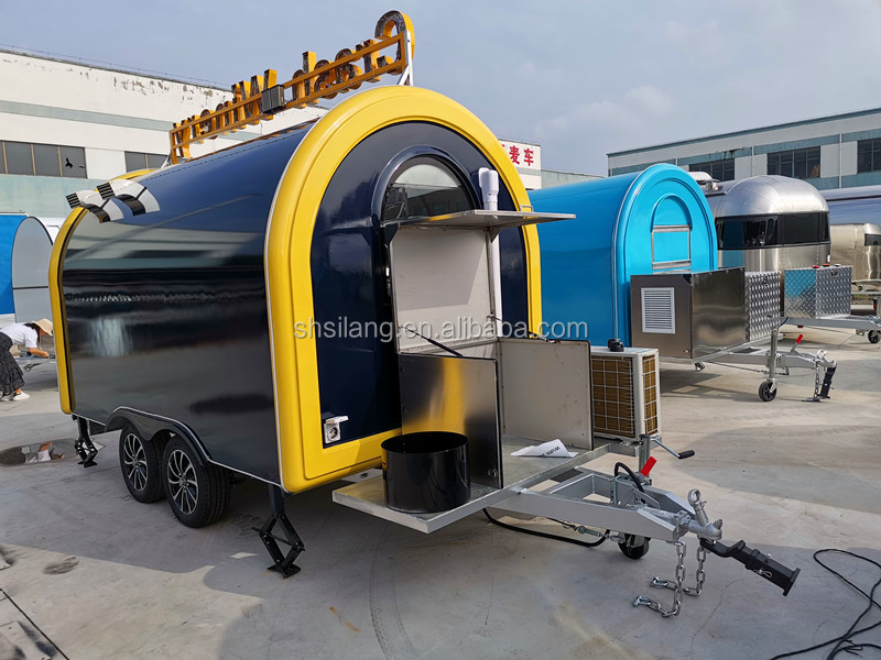 new Design usa concession bbq Ice Cream catering trailer Mobile Fast Food Truck Hot Dog Food Trailer For Sale