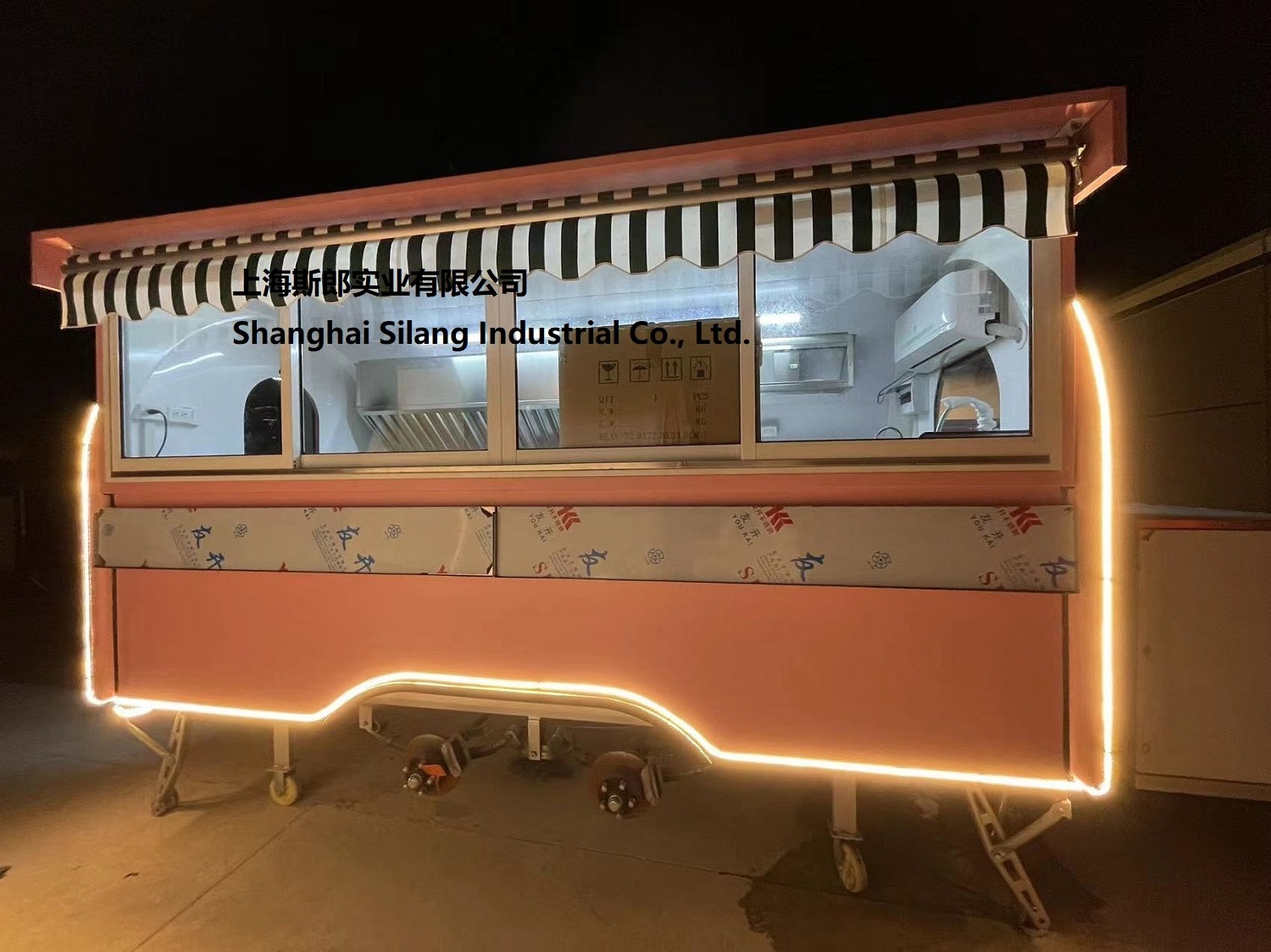 Fast food Hamburger Customized color LED light bar US standard manufacturer Awning SL-6 mobile food truck