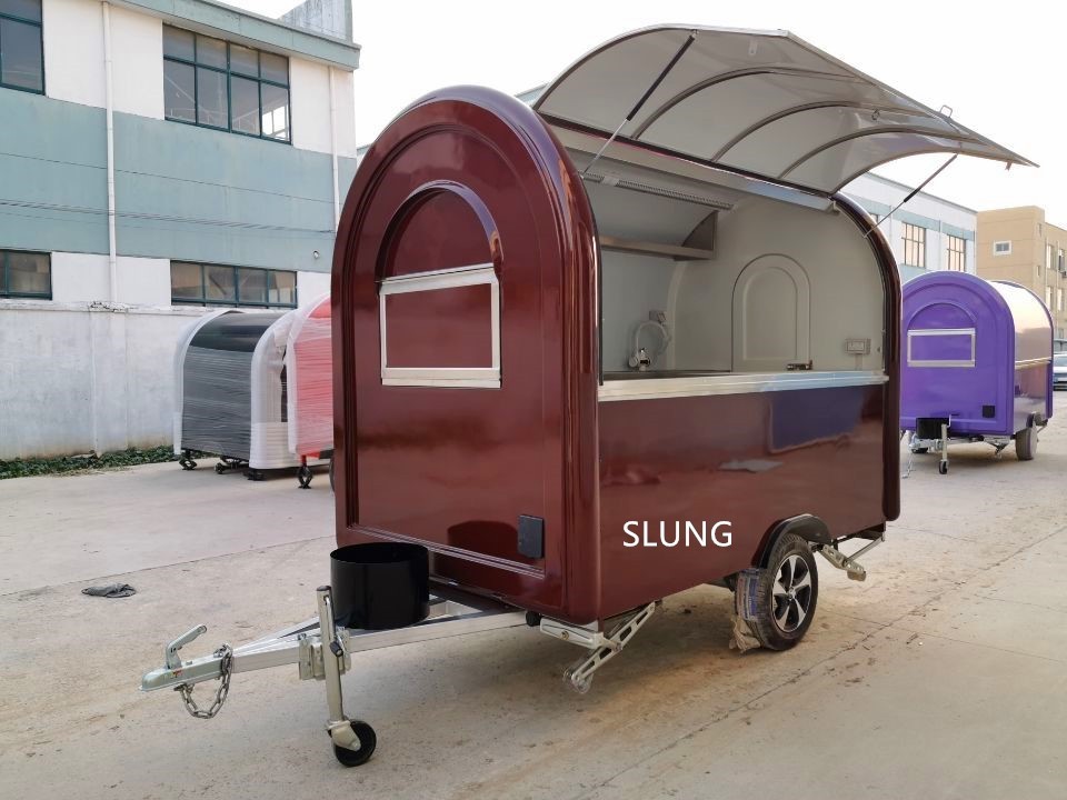 2021 New Design Fast Food Trailer in China/ Outdoor Hot Dog Snack Camper Cart/ Hamburger Pizza Ice Cream Camping Truck