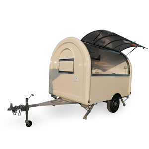 France hot sale mobile outdoor food trailer camper kitchen with CE/ factory price towbar mini crepe churro ice cream food cart