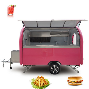 France standard fiberglass ice cream cart for food business, street snow cone truck, cold dessert truck