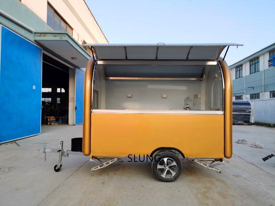 SLUNG Concession Trailer 280*200cm/ BBQ Smoker Food Event Catering blue