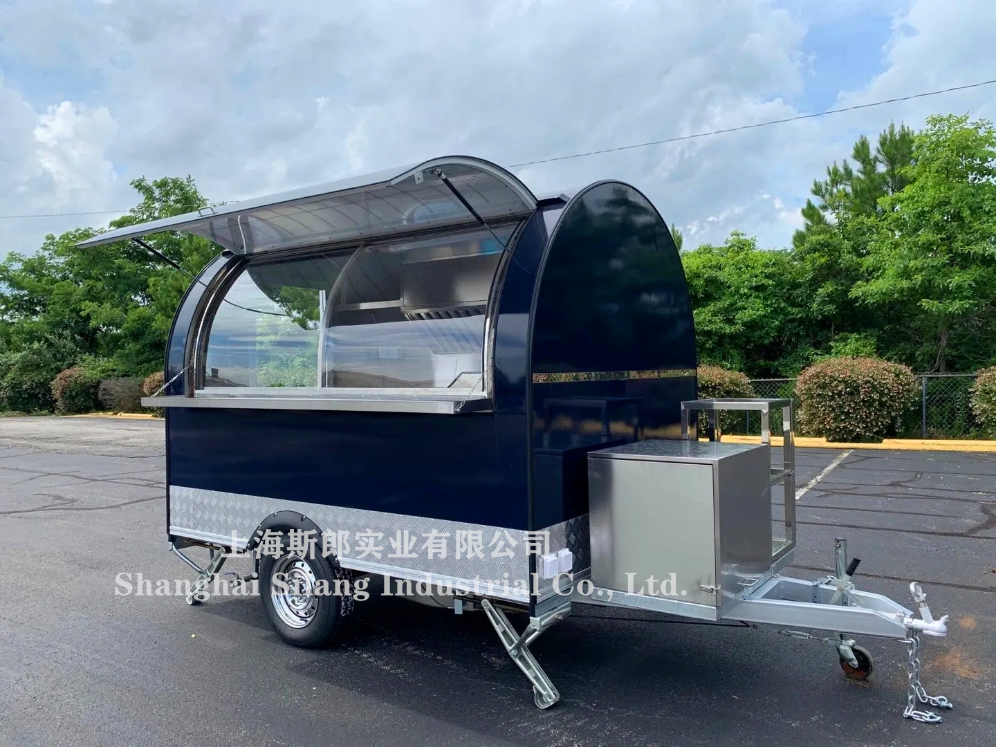 Silang bbq trailer mobile bars electric food truck with Refrigerator