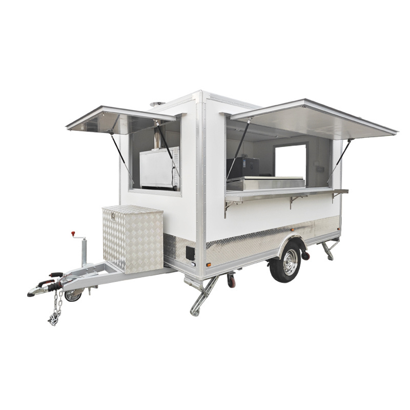 Mobile kitchen trailer street fast food cart L450*W210cm