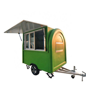 New model can be customized logo Mobile Ice Cream Food trailers,modern mobile food cart with air condition umbrella