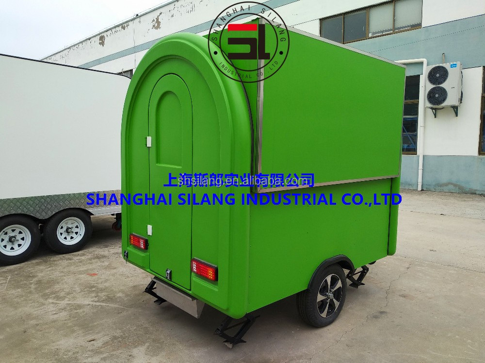 New model can be customized logo Mobile Ice Cream Food trailers,modern mobile food cart with air condition umbrella