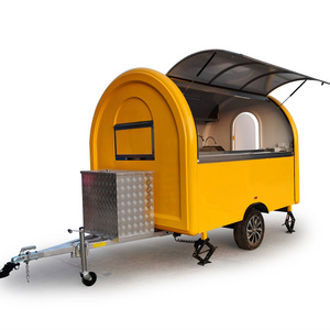 australian standard Multi-function food trailers lunch wagons coffee kiosk with big wheels